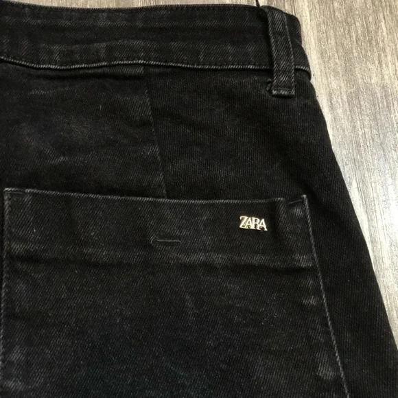 Zara Ankle High Rise Jeans Denim US4 Womens Ankle Mid Flare - Picture 7 of 11